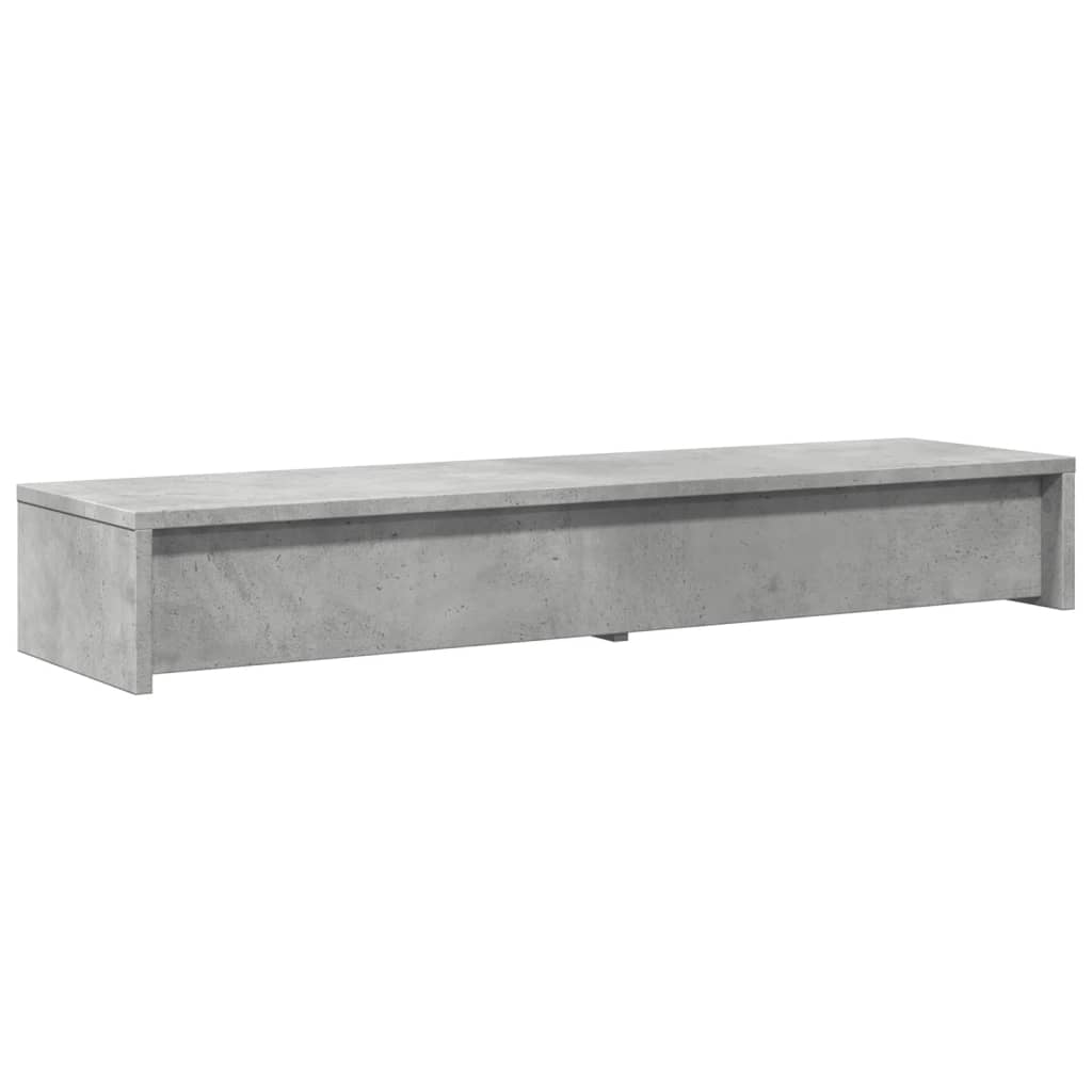 Skjermstativ Med Skuffer Betonggrå 100X27X15 Cm Konstruert Tre