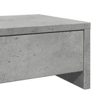 Skjermstativ Med Skuffer Betonggrå 100X27X15 Cm Konstruert Tre