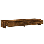 Skjermstativ Med Skuffer Røkt Eik 100X27X15 Cm Konstruert Tre