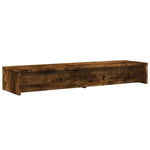 Skjermstativ Med Skuffer Røkt Eik 100X27X15 Cm Konstruert Tre