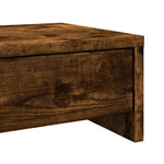 Skjermstativ Med Skuffer Røkt Eik 100X27X15 Cm Konstruert Tre