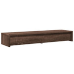 Skjermstativ Med Skuffer Brun Eik 100X27X15 Cm Konstruert Tre
