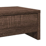 Skjermstativ Med Skuffer Brun Eik 100X27X15 Cm Konstruert Tre