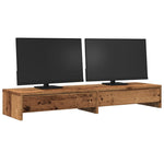 Skjermstativ Med Skuffer Gammelt Tre 100X27X15Cm Konstruert Tre