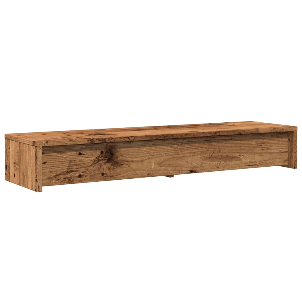 Skjermstativ Med Skuffer Gammelt Tre 100X27X15Cm Konstruert Tre