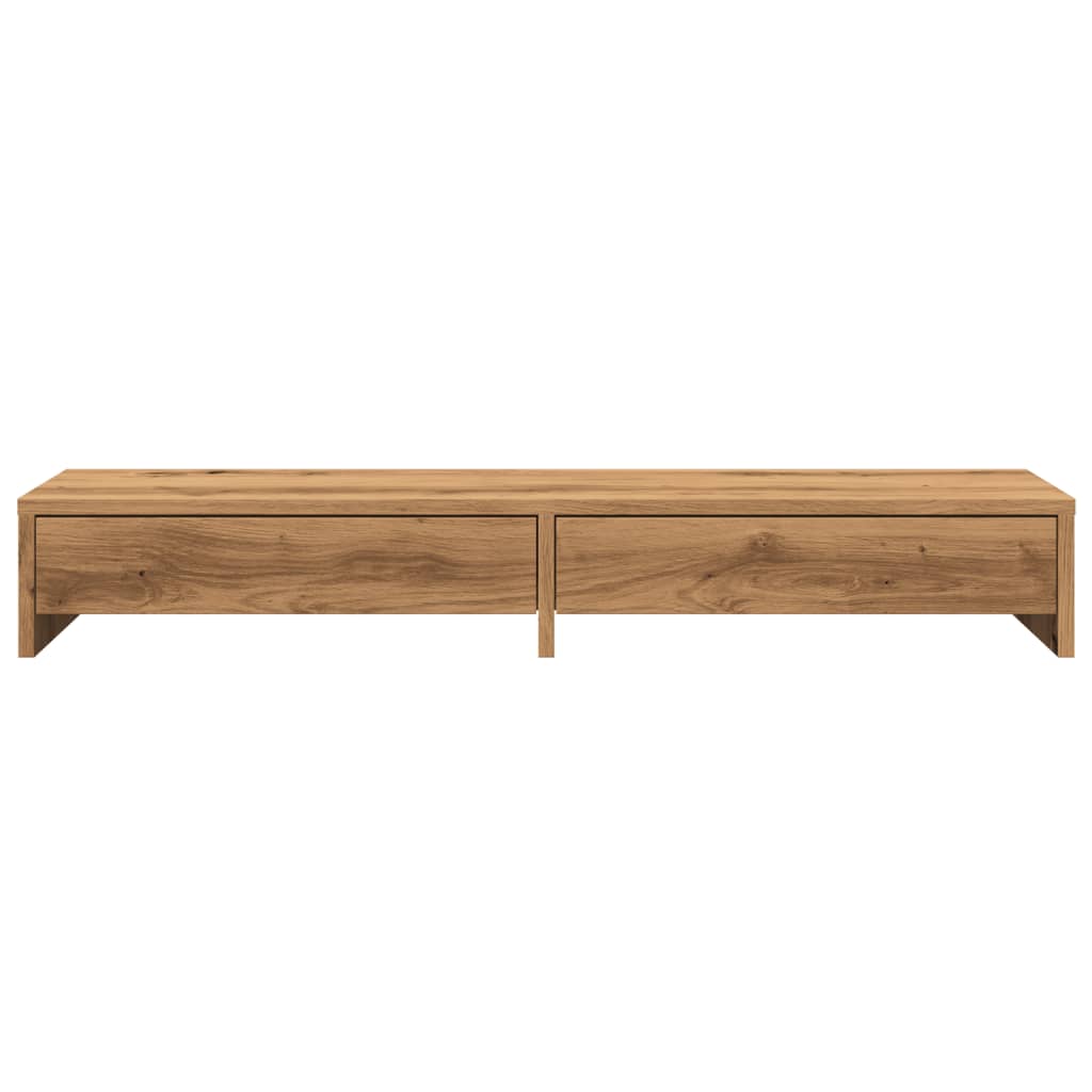 Skjermstativ Med Skuffer Artisan Eik 100X27X15Cm Konstruert Tre