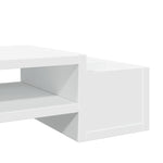 Skjermhylle Med Oppbevaring Hvit 70X27X15 Cm Konstruert Tre