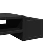 Skjermhylle Med Oppbevaring Svart 70X27X15 Cm Konstruert Tre