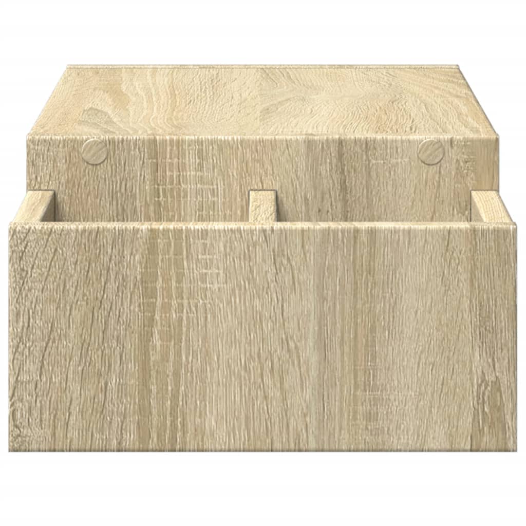 Skjermhylle Oppbevaring Sonoma Eik 70X27X15 Cm Konstruert Tre