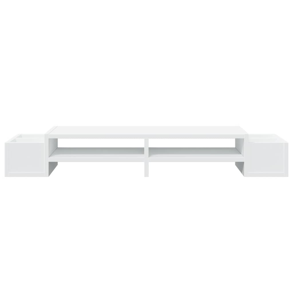 Skjermhylle Oppbevaring Hvit 100X27X15 Cm Konstruert Tre