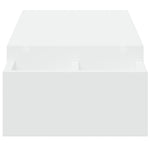 Skjermhylle Oppbevaring Hvit 100X27X15 Cm Konstruert Tre