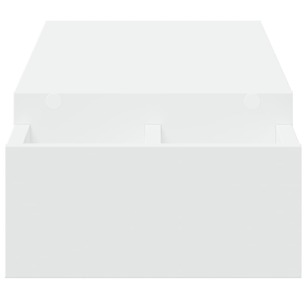 Skjermhylle Oppbevaring Hvit 100X27X15 Cm Konstruert Tre