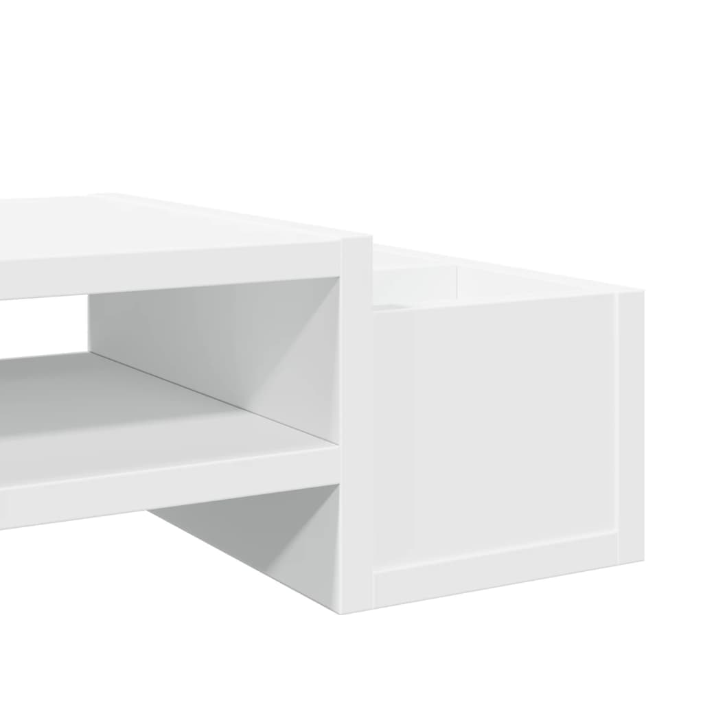 Skjermhylle Oppbevaring Hvit 100X27X15 Cm Konstruert Tre
