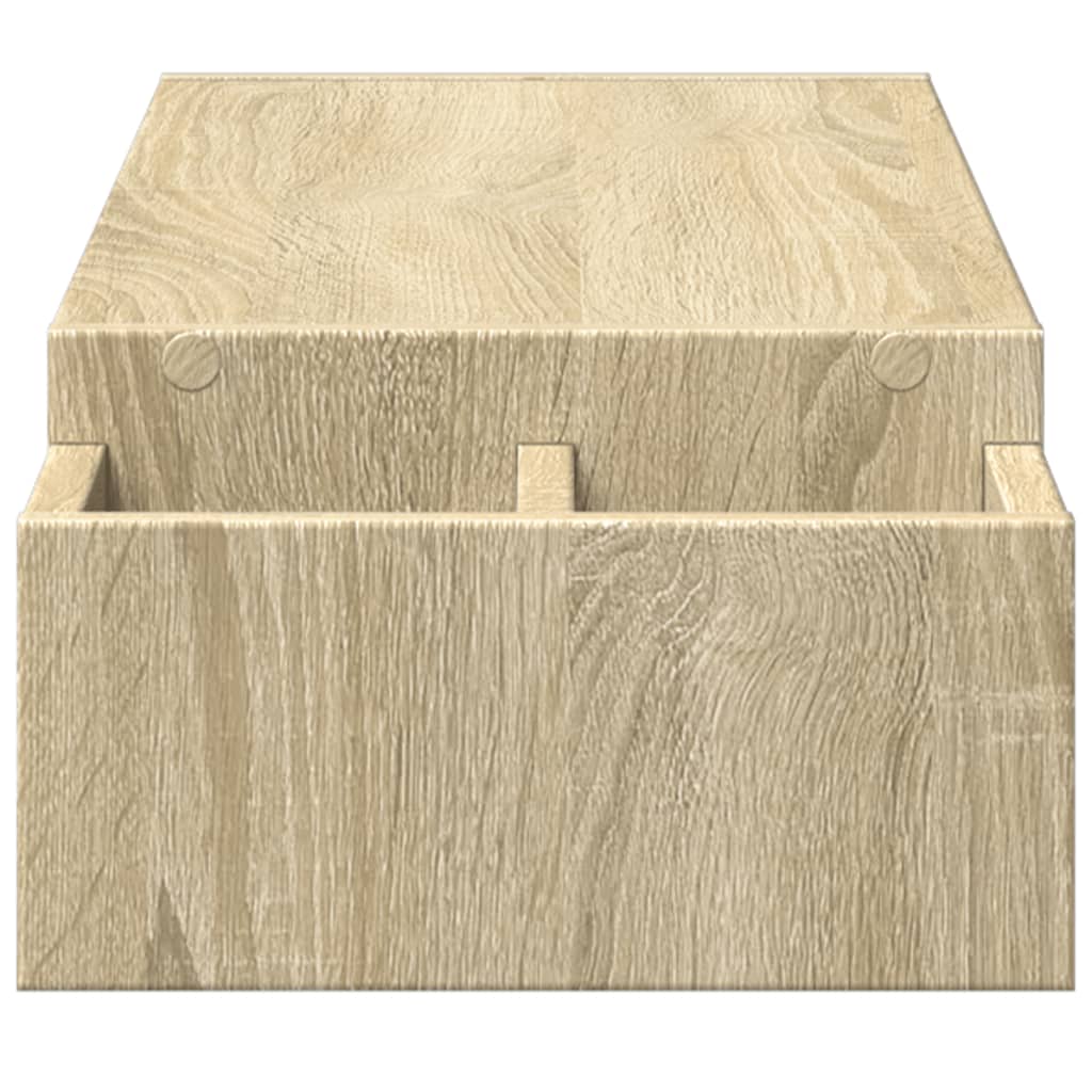 Skjermhylle Oppbevaring Sonoma Eik 100X27X15 Cm Konstruert Tre