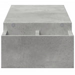 Skjermhylle Oppbevaring Betonggrå 100X27X15 Cm Konstruert Tre