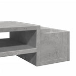 Skjermhylle Oppbevaring Betonggrå 100X27X15 Cm Konstruert Tre