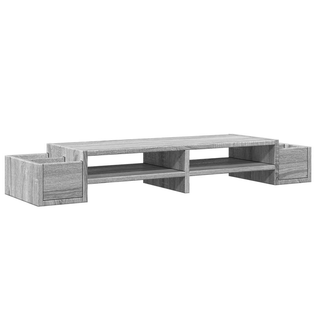 Skjermhylle Oppbevaring Grå Sonoma 100X27X15 Cm Konstruert Tre