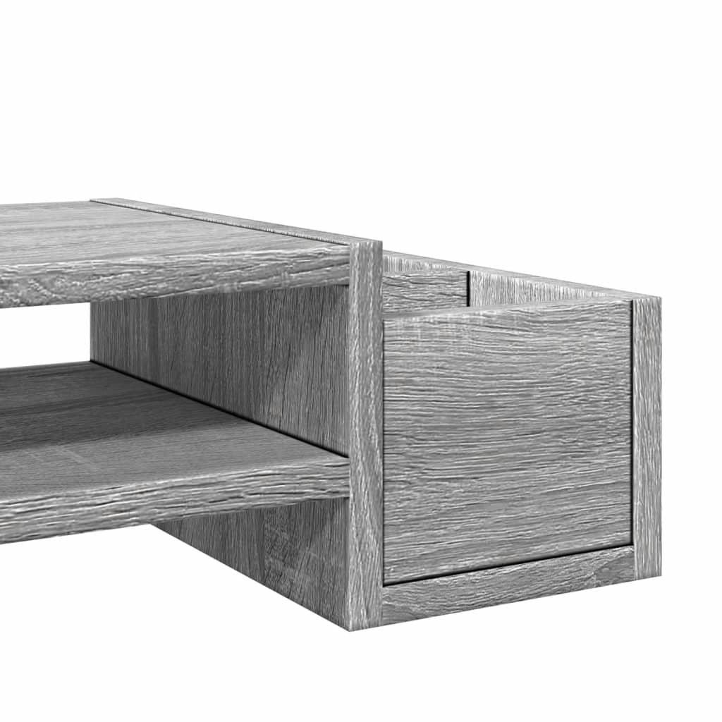 Skjermhylle Oppbevaring Grå Sonoma 100X27X15 Cm Konstruert Tre