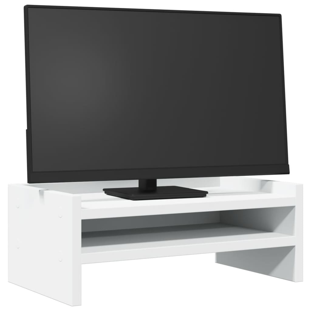 Skjermstativ Hvit 42X24X16 Cm Konstruert Tre