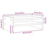Skjermstativ Hvit 42X24X16 Cm Konstruert Tre