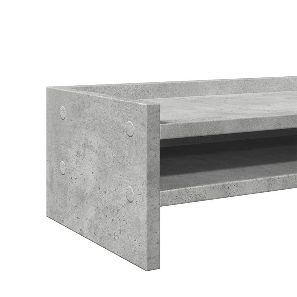Skjermstativ Betonggrå 100X24X16 Cm Konstruert Tre