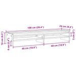 Skjermstativ Betonggrå 100X24X16 Cm Konstruert Tre