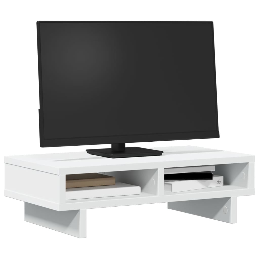 Skjermstativ Hvit 50X27X15 Cm Konstruert Tre
