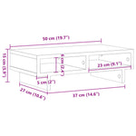 Skjermstativ Hvit 50X27X15 Cm Konstruert Tre