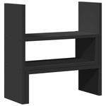 Justerbar Skrivebordshylle Svart 40X17X41 Cm Konstruert Tre