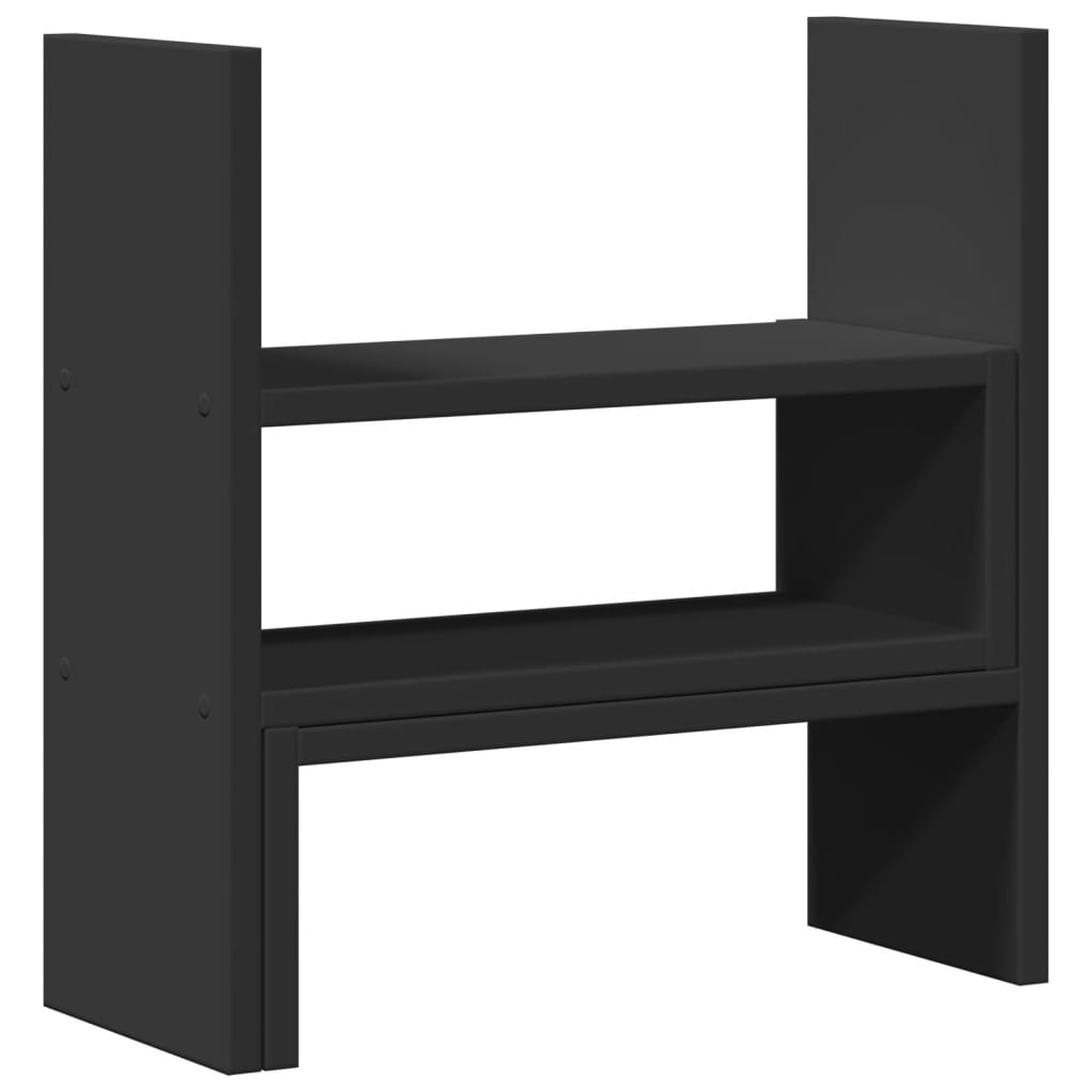 Justerbar Skrivebordshylle Svart 40X17X41 Cm Konstruert Tre