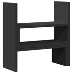 Justerbar Skrivebordshylle Svart 40X17X41 Cm Konstruert Tre
