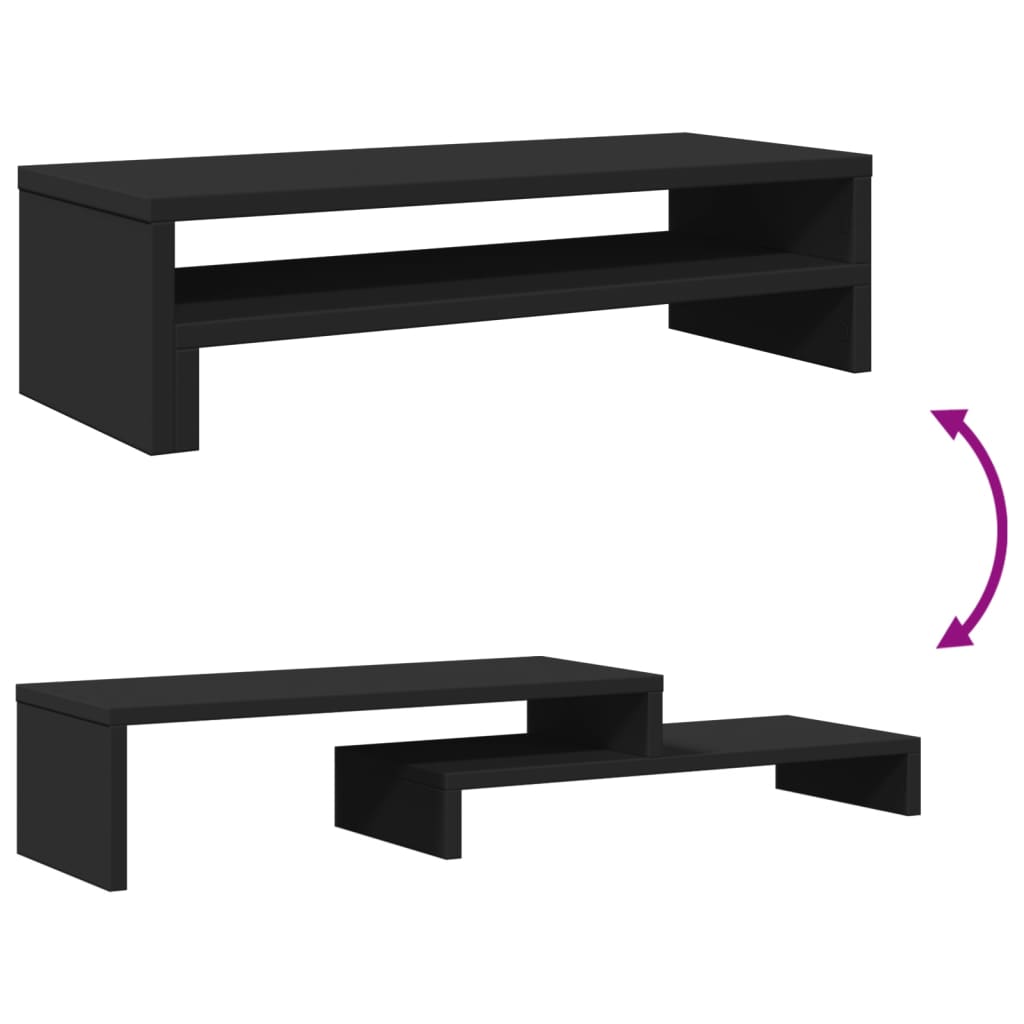Skjermstativ Svart 54X22X15 Cm Konstruert Tre