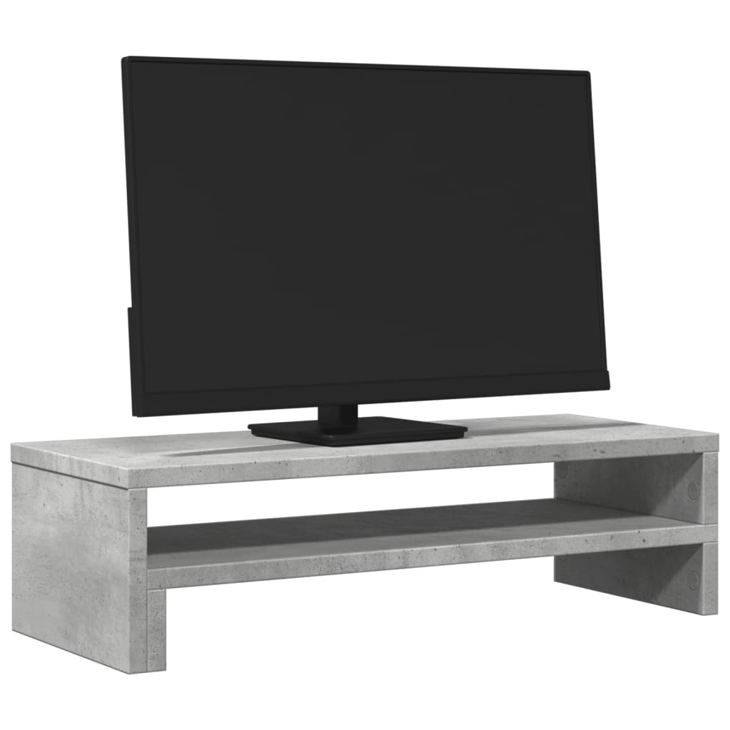 Skjermhylle Betonggrå 54X22X15 Cm Konstruert Tre