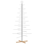 Juletre Til Dekorasjon Med Trebunn Metall Svart 210 Cm