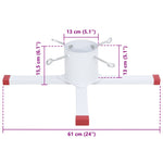 Fot For Juletre Hvit 61X61X15,5 Cm