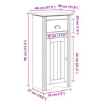 Baderomsskap Bodo Hvit 44X30X90 Cm