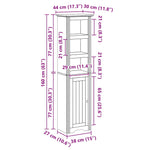 Baderomsskap Bodo Hvit 44X30X160 Cm