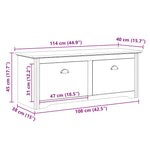 Gangbenk Bodo Hvit 114X40X45 Cm