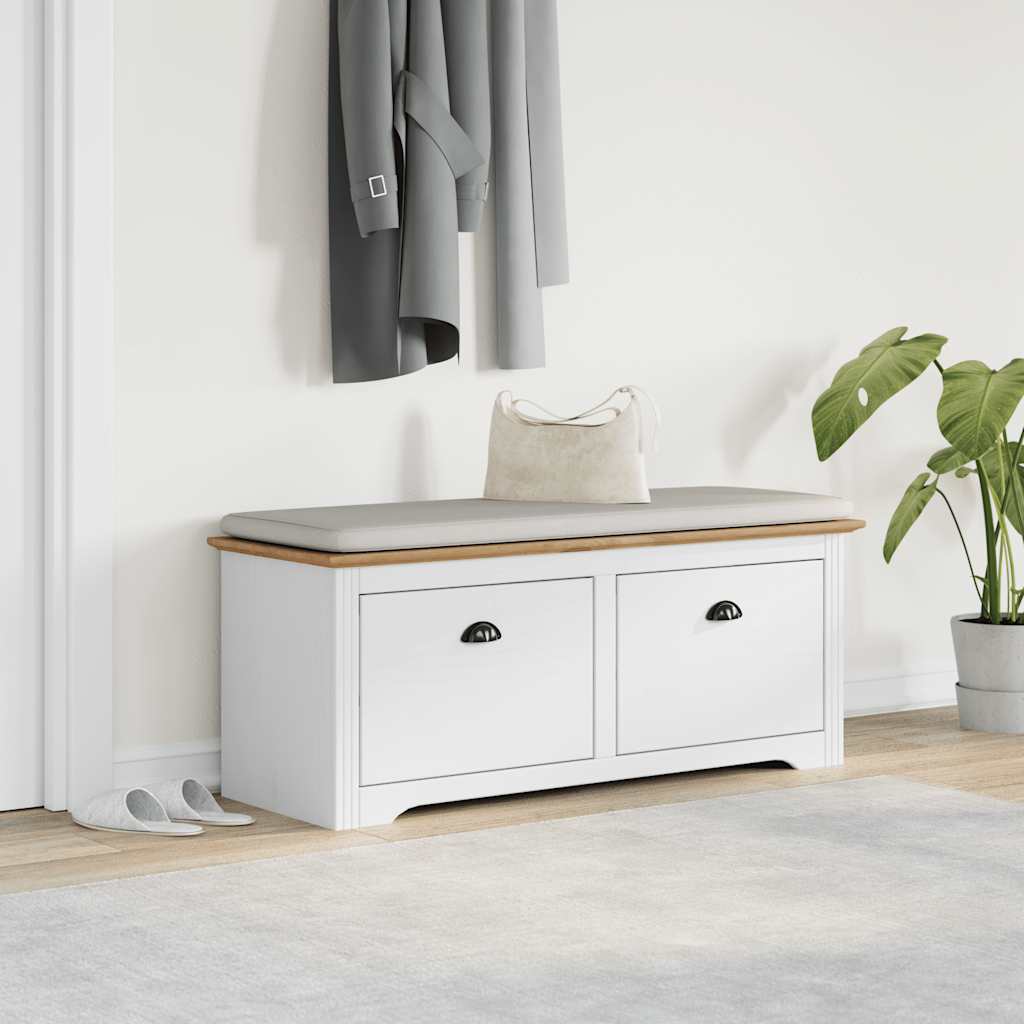 Gangbenk Bodo Hvit Og Brun 114X40X45 Cm