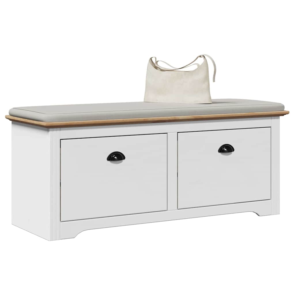Gangbenk Bodo Hvit Og Brun 114X40X45 Cm