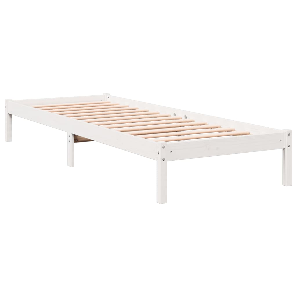 Ekstra Lang Sengeramme Uten Madrass Hvit 100X210 Cm Heltre Furu