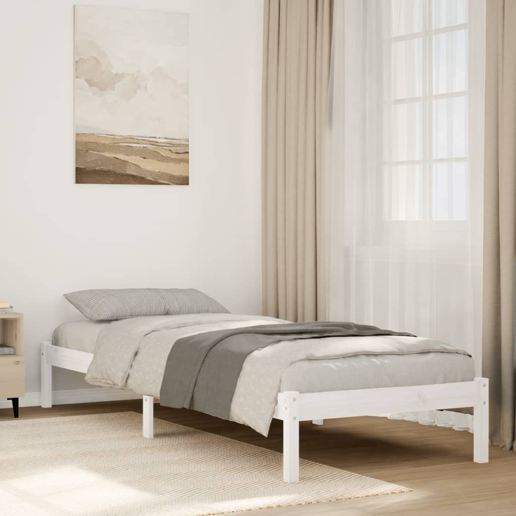 Ekstra Lang Sengeramme Uten Madrass Hvit 100X210 Cm Heltre Furu