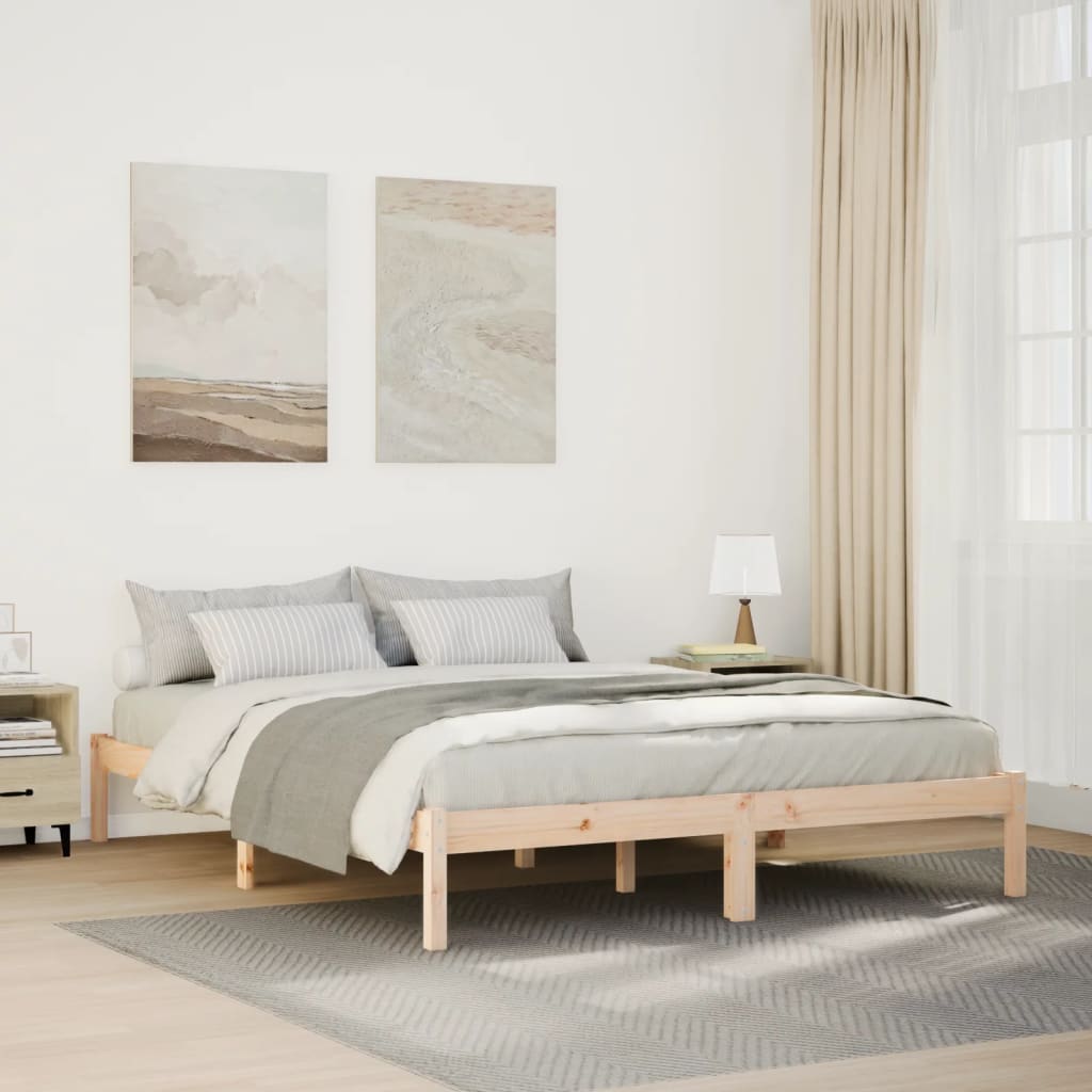 Ekstra Lang Sengeramme Uten Madrass 140X210 Cm Heltre Furu