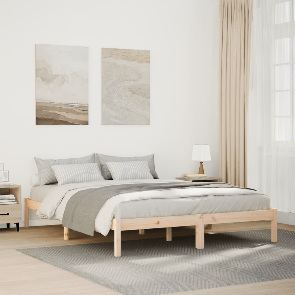 Ekstra Lang Sengeramme Uten Madrass 140X220 Cm Heltre Furu