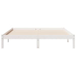 Ekstra Lang Sengeramme Uten Madrass Hvit 140X220 Cm Heltre Furu