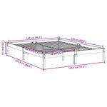 Ekstra Lang Sengeramme Uten Madrass Hvit 140X220 Cm Heltre Furu