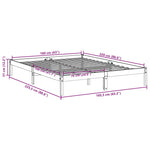 Ekstra Lang Sengeramme Uten Madrass Hvit 160X220 Cm Heltre Furu