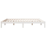 Ekstra Lang Sengeramme Uten Madrass Hvit 180X220 Cm Heltre Furu