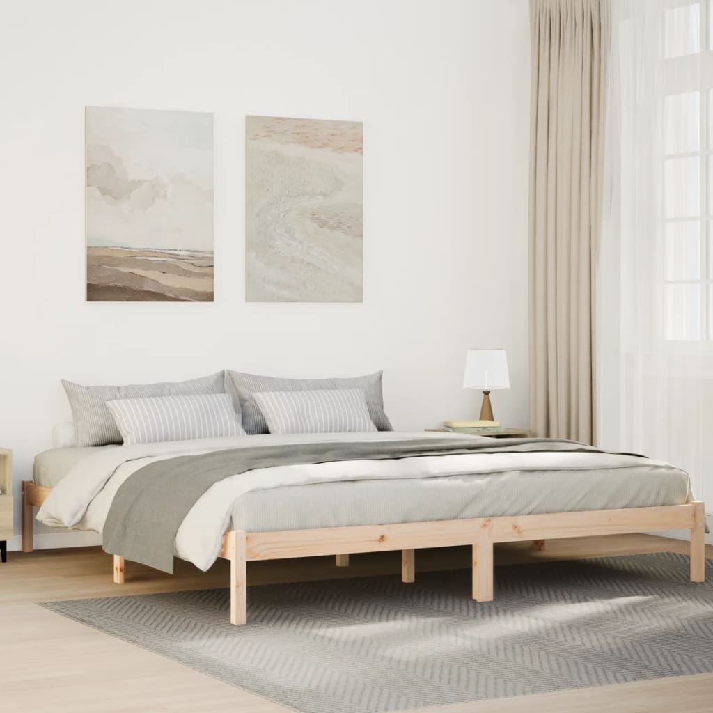 Ekstra Lang Sengeramme Uten Madrass 200X220 Cm Heltre Furu