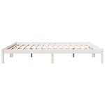 Ekstra Lang Sengeramme Uten Madrass Hvit 200X220 Cm Heltre Furu